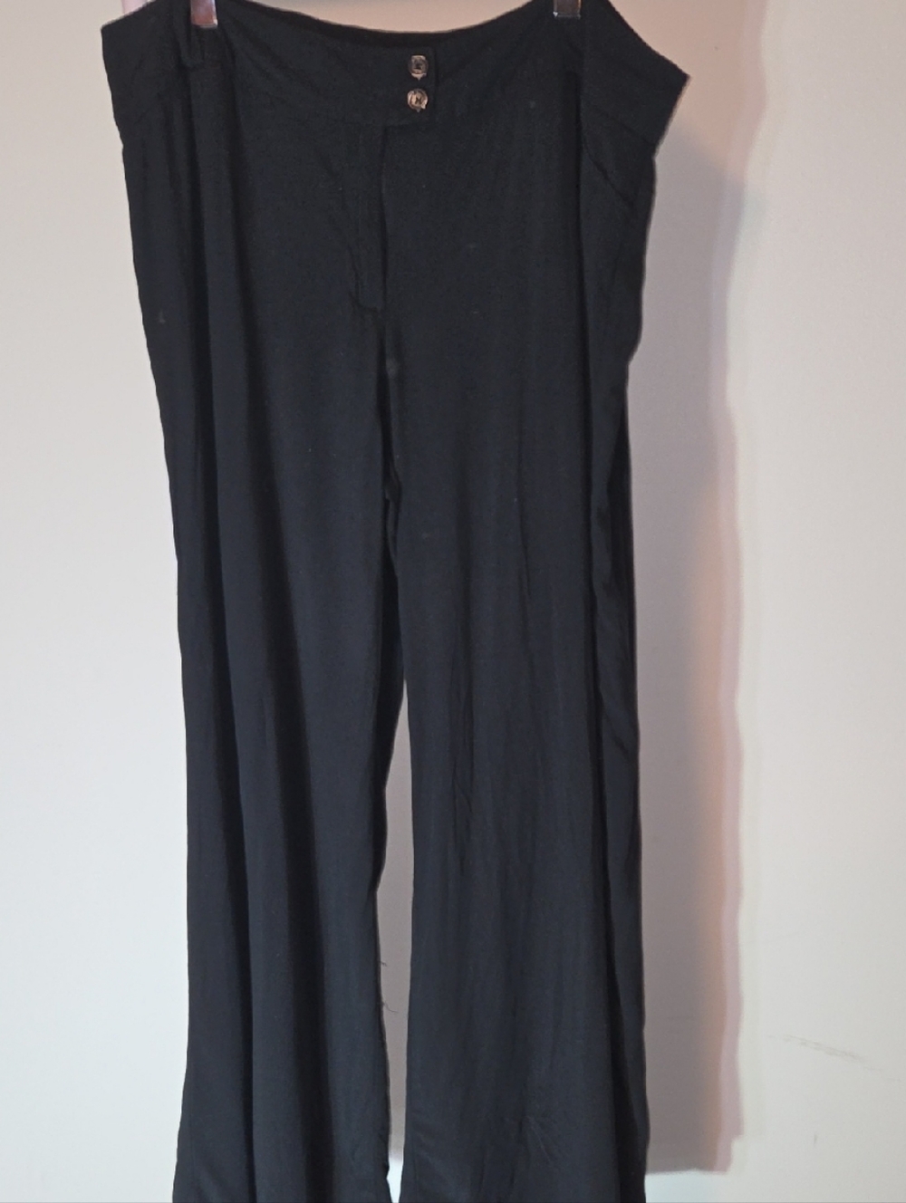 Reitmans Black Wide Leg Pants 16 High Waisted Work Office Classic Dress Pants